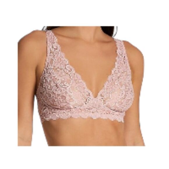 Hanro Luxury Moments Lace Soft Cup Bra Gentle Pink 32C NWT - Picture 1 of 2
